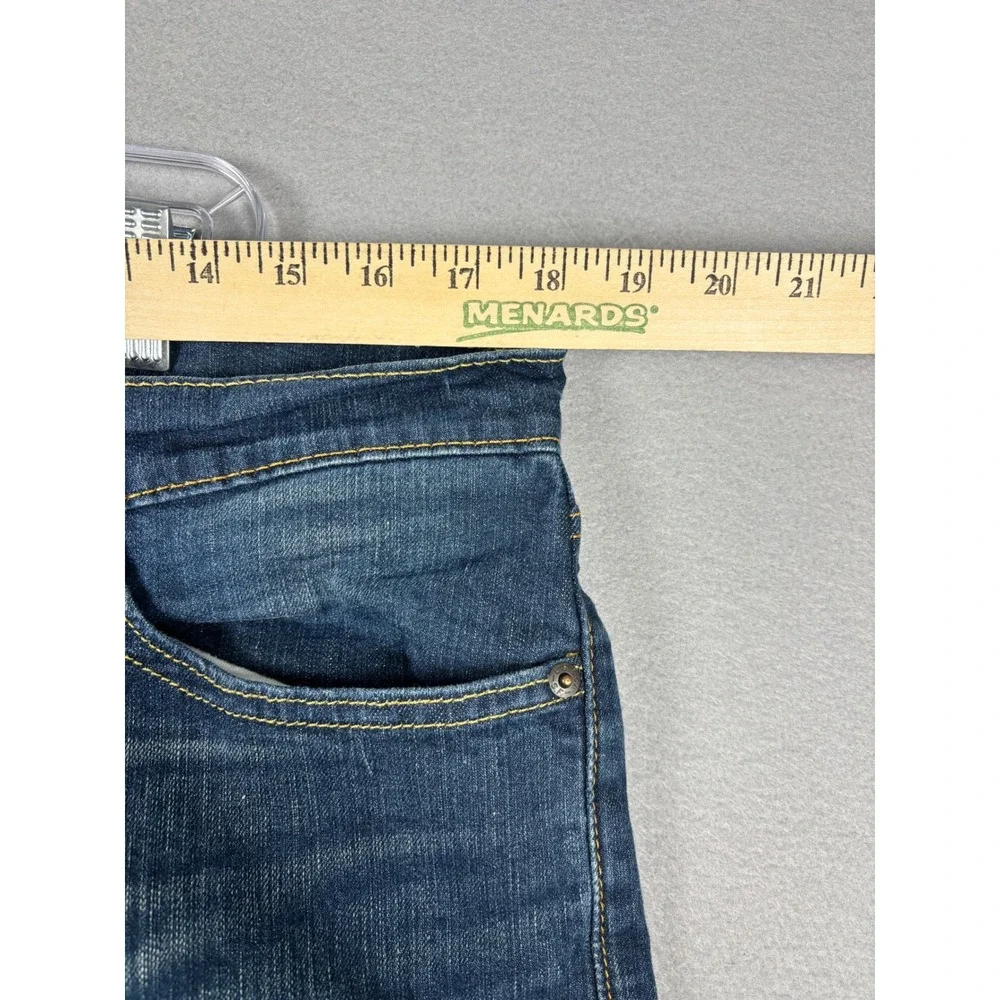 Levi's 513 Slim Straight Jeans Mens 36x32 Blue Medium Wash Stretch Denim